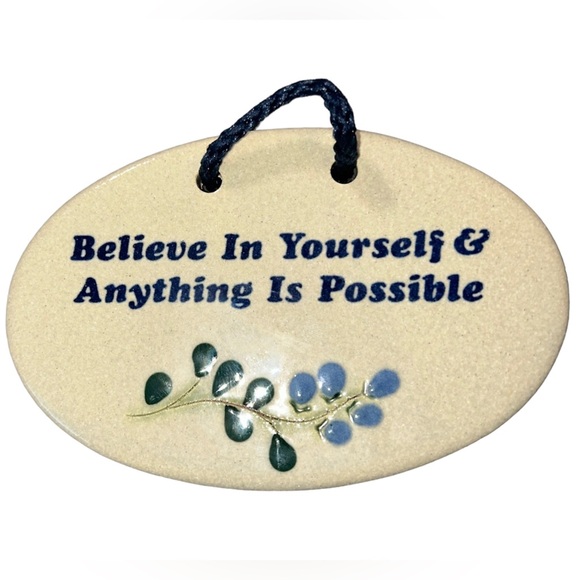 mountaine meadows pottery south ryegate, vermont motivational ceramic wall decor - Picture 2 of 6